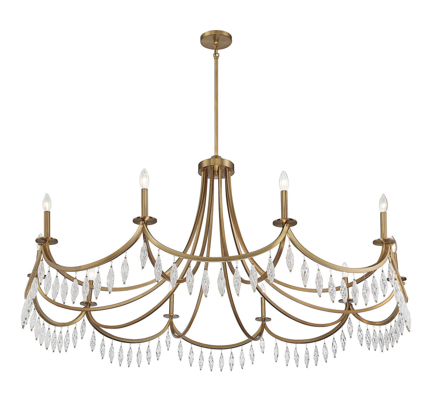 Kameron 10-Light Chandelier in Polished Nickel