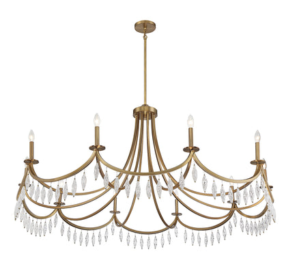 Kameron 10-Light Chandelier in Polished Nickel