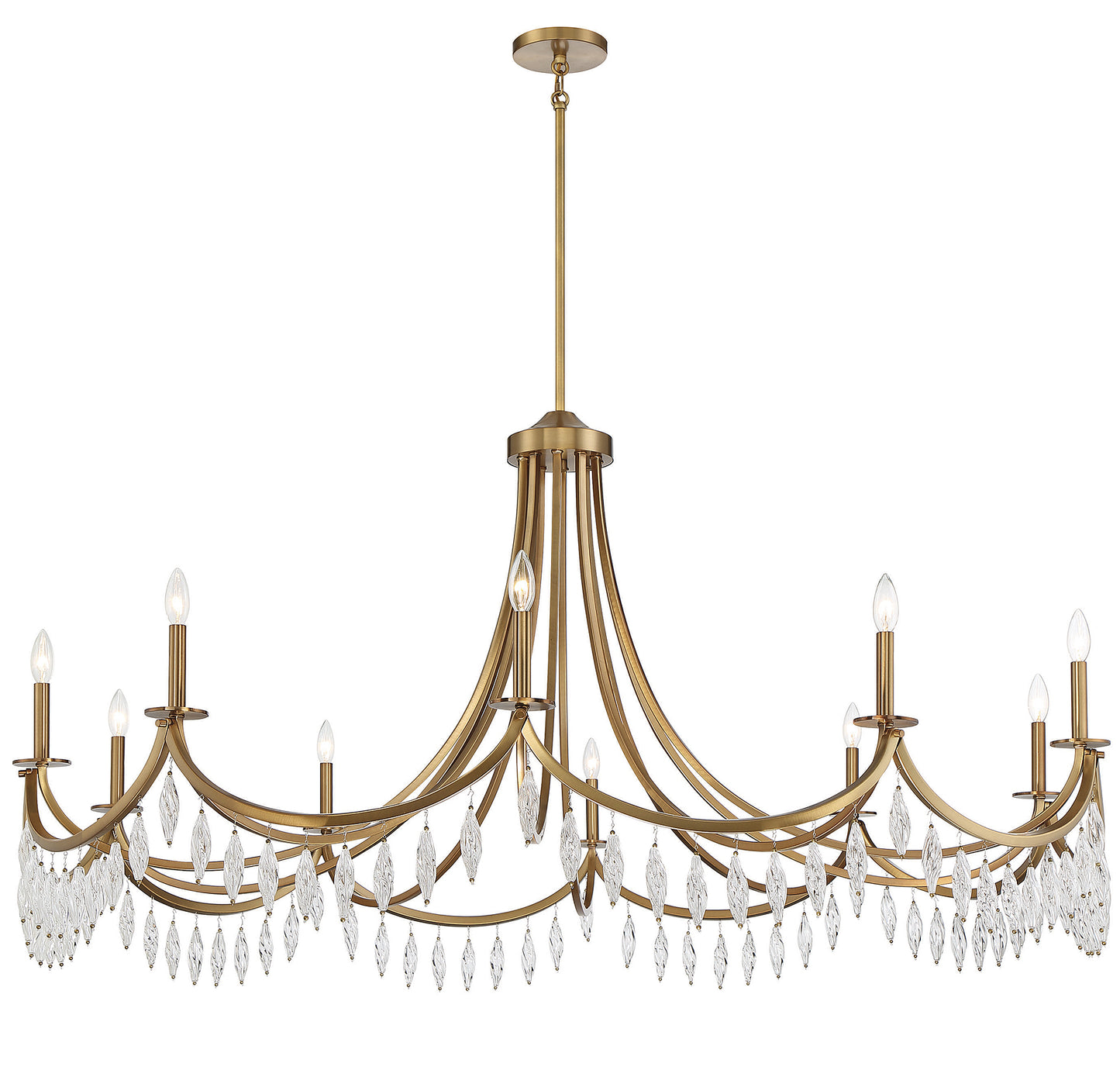 Kameron 10-Light Chandelier in Polished Nickel