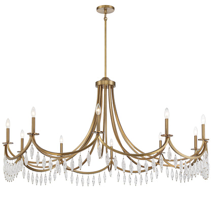 Kameron 10-Light Chandelier in Polished Nickel