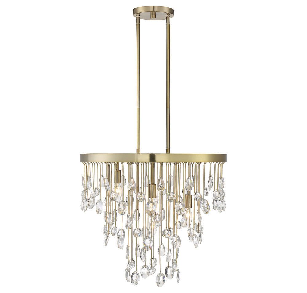 Savoy House Livorno 4-Light Chandelier Noble Brass