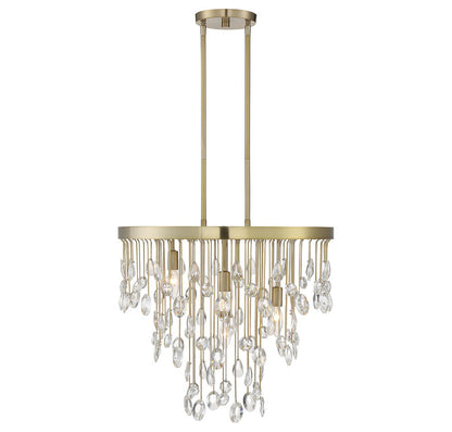Savoy House Livorno 4-Light Chandelier Noble Brass
