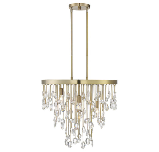 Savoy House Livorno 4-Light Chandelier Noble Brass