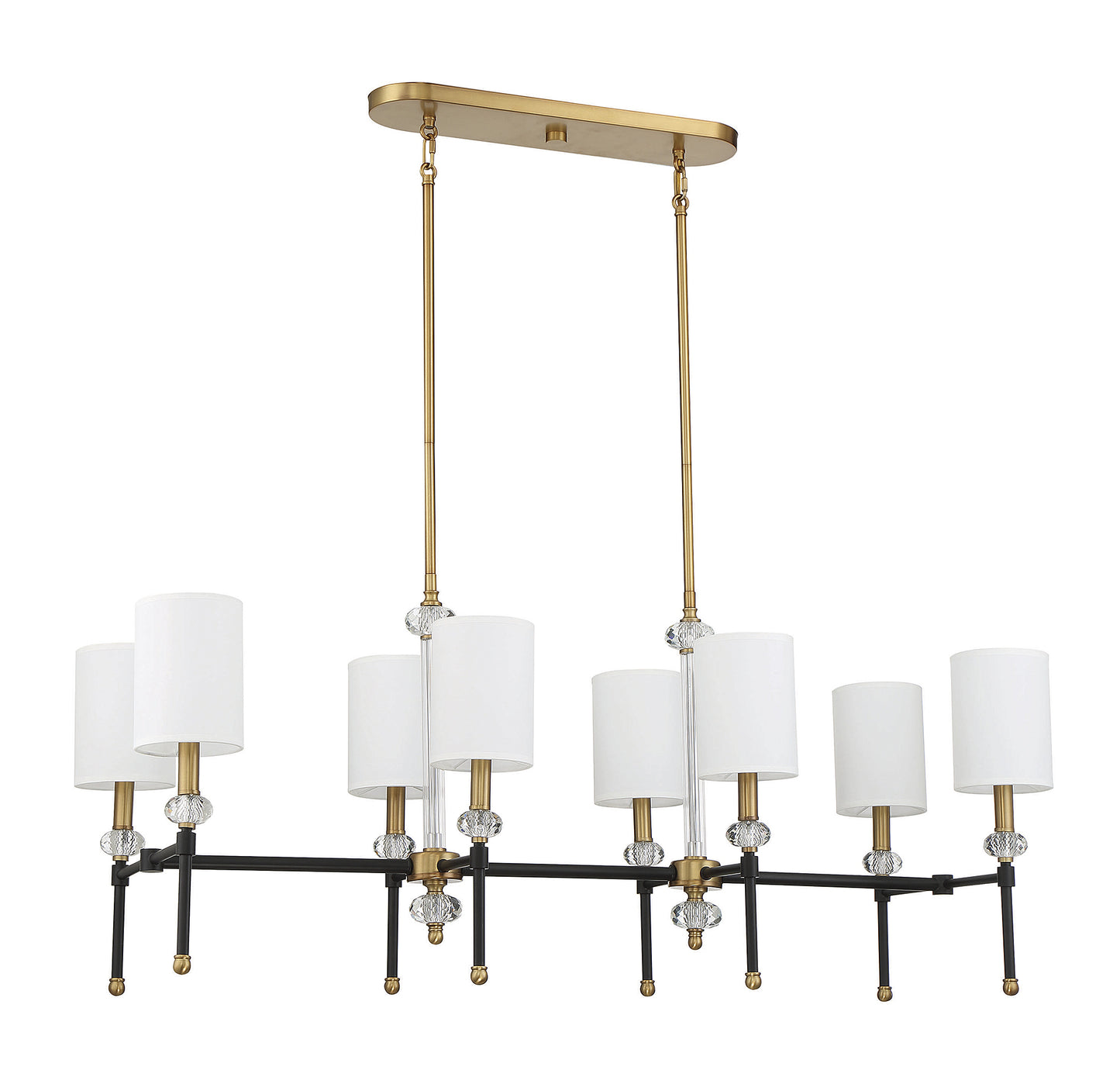 Tivoli 8-Light Linear Chandelier in Matte Black