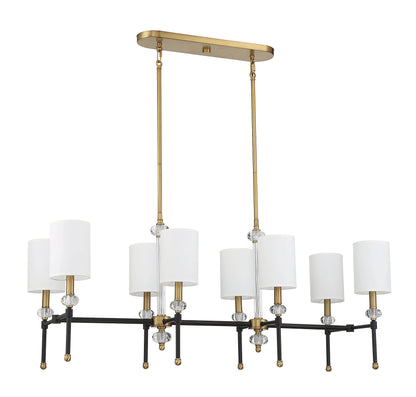 Tivoli 8-Light Linear Chandelier in Matte Black
