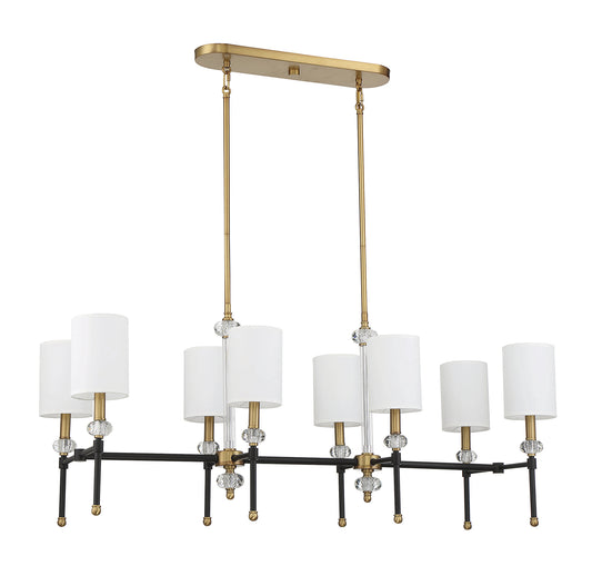 Tivoli 8-Light Linear Chandelier in Matte Black