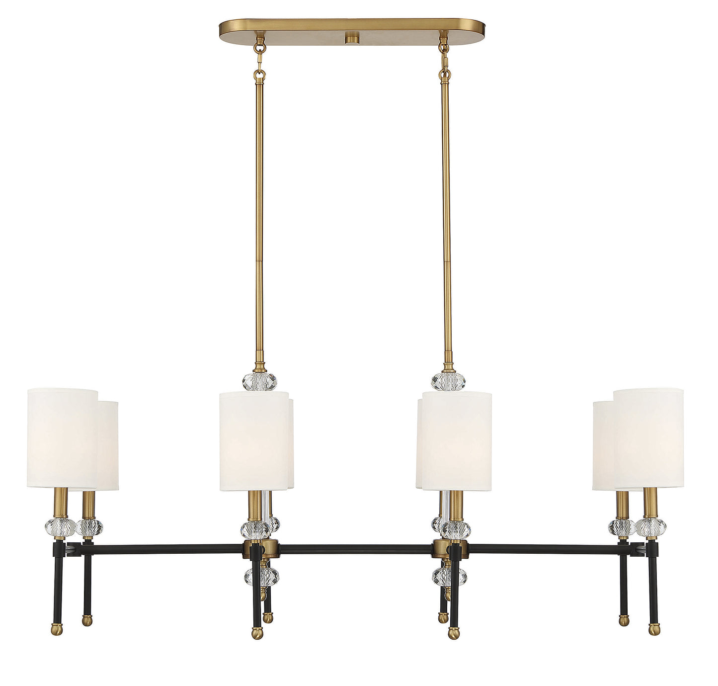 Tivoli 8-Light Linear Chandelier in Matte Black