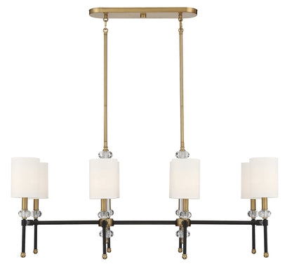 Tivoli 8-Light Linear Chandelier in Matte Black