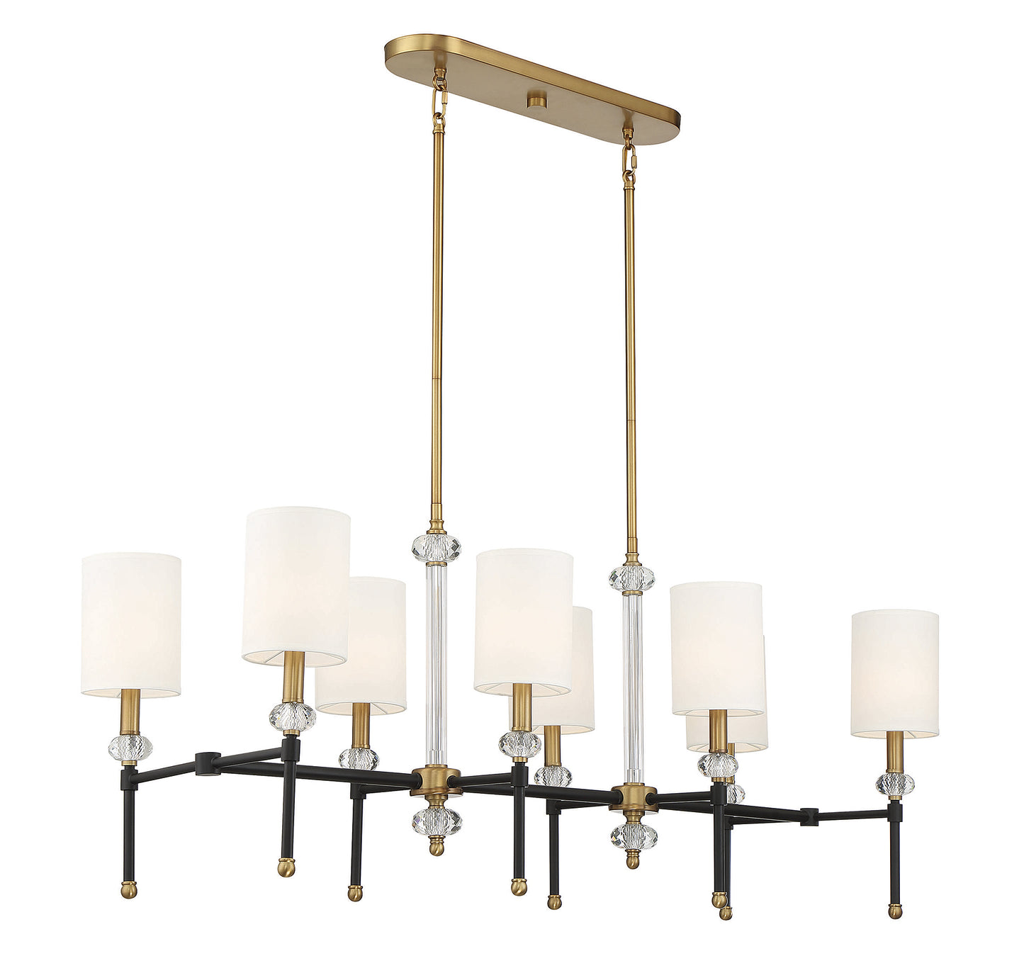Tivoli 8-Light Linear Chandelier in Matte Black