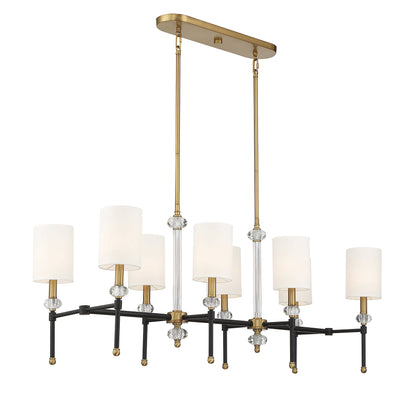Tivoli 8-Light Linear Chandelier in Matte Black