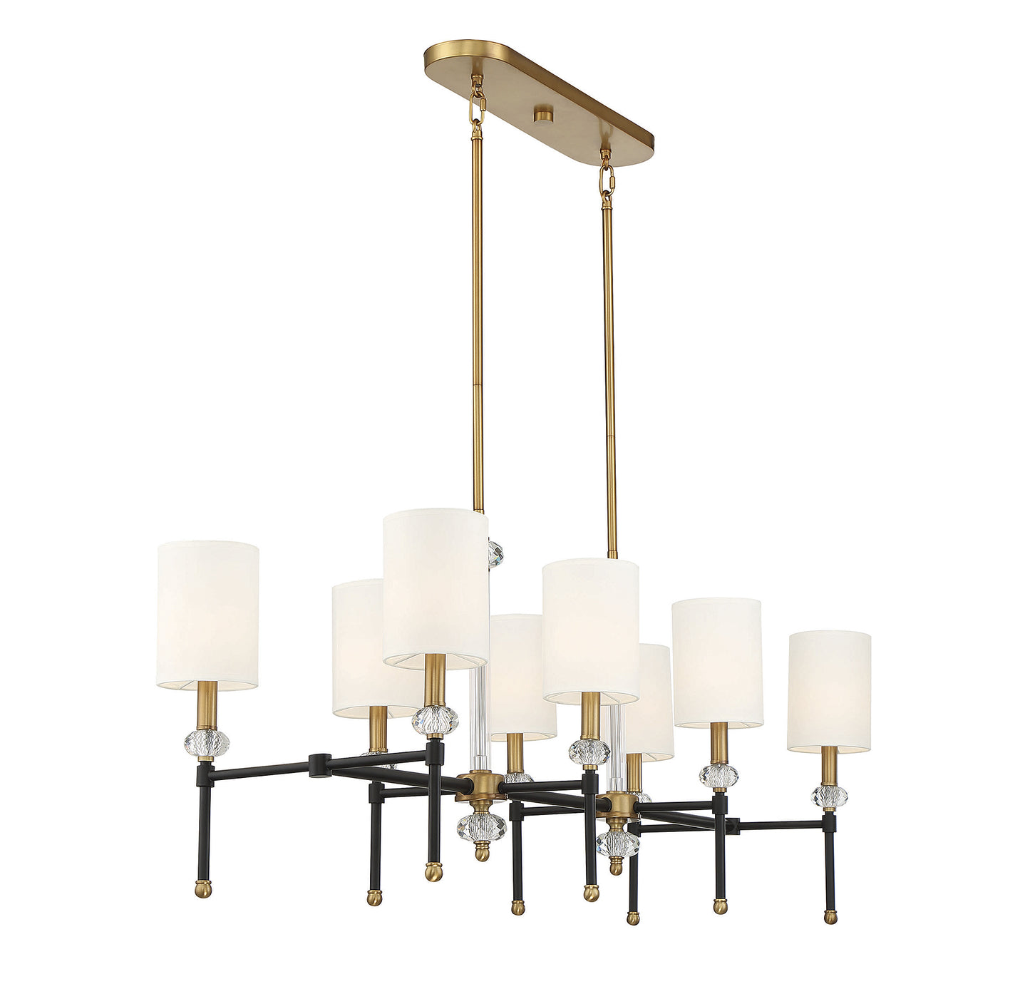 Tivoli 8-Light Linear Chandelier in Matte Black
