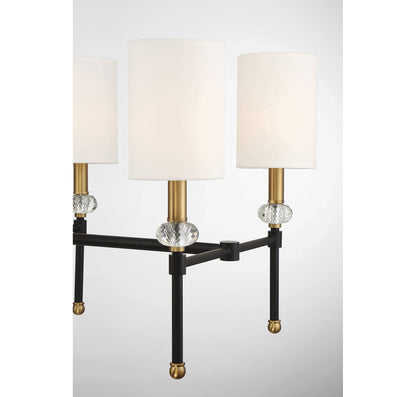 Tivoli 8-Light Linear Chandelier in Matte Black