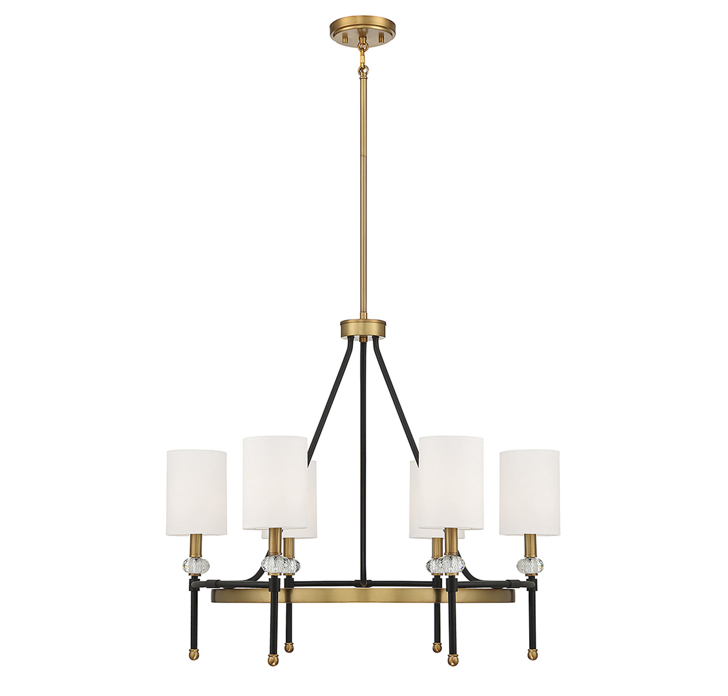 Tivoli 6-Light Circle Chandelier in Matte Black