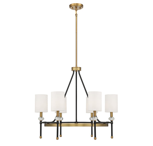 Tivoli 6-Light Circle Chandelier in Matte Black