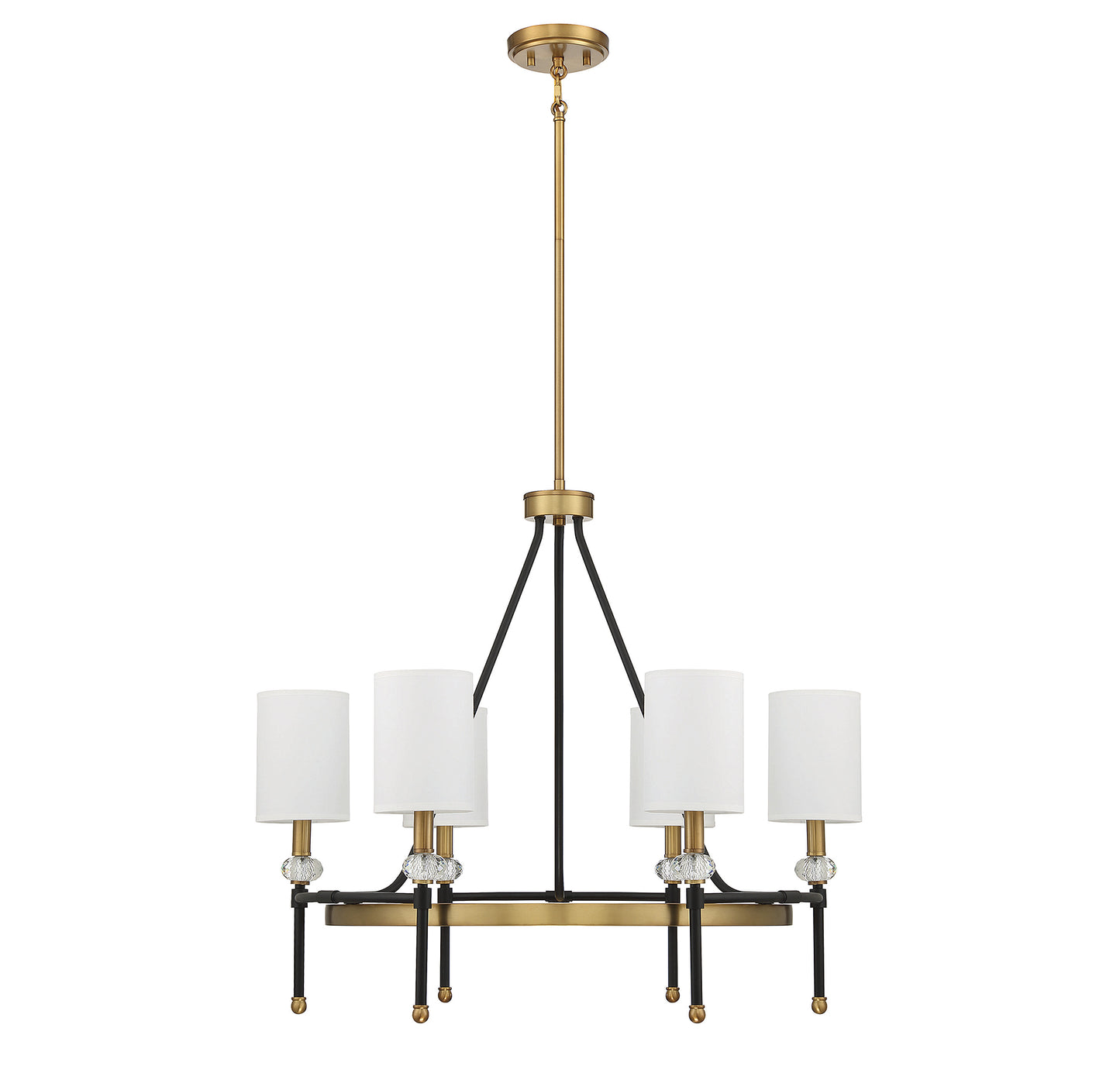 Tivoli 6-Light Circle Chandelier in Matte Black
