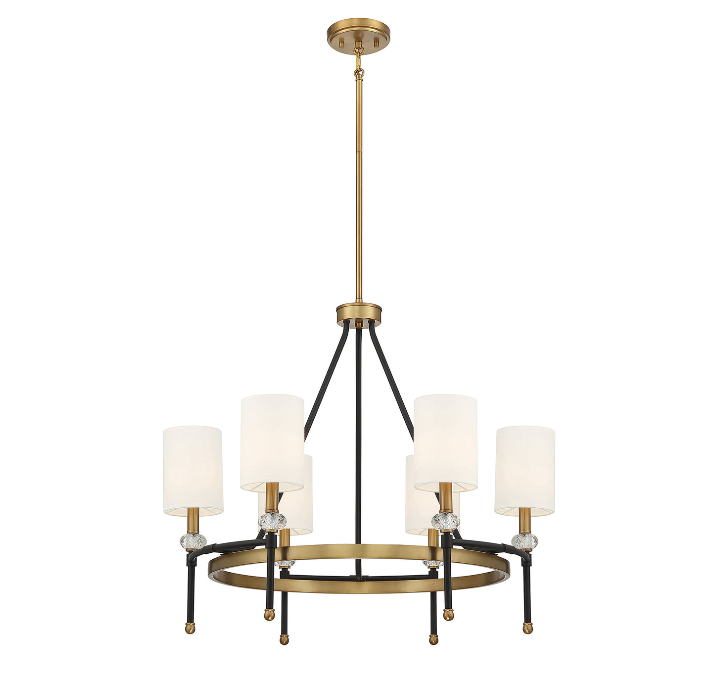 Tivoli 6-Light Circle Chandelier in Matte Black