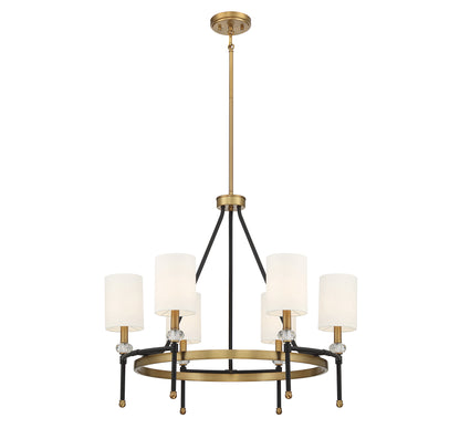 Tivoli 6-Light Circle Chandelier in Matte Black