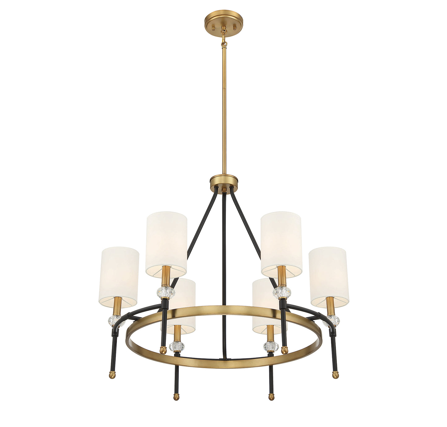 Tivoli 6-Light Circle Chandelier in Matte Black