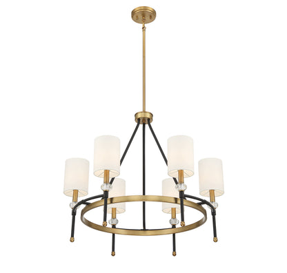 Tivoli 6-Light Circle Chandelier in Matte Black