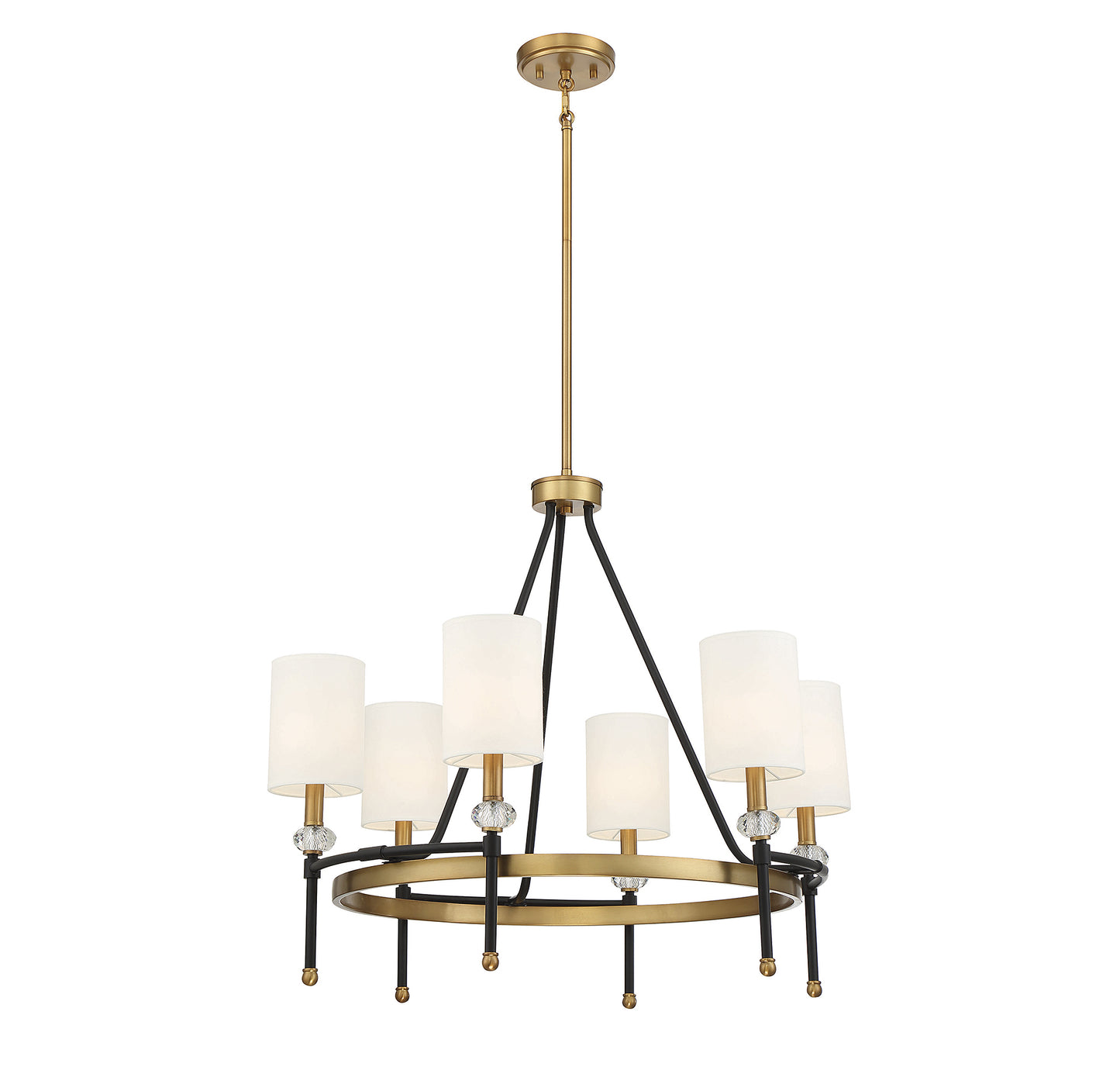 Tivoli 6-Light Circle Chandelier in Matte Black