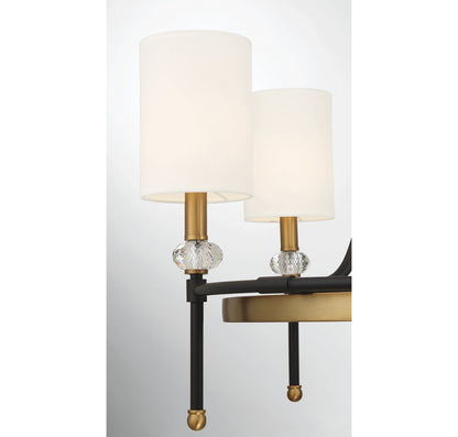 Tivoli 6-Light Circle Chandelier in Matte Black