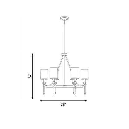 Tivoli 6-Light Circle Chandelier in Matte Black
