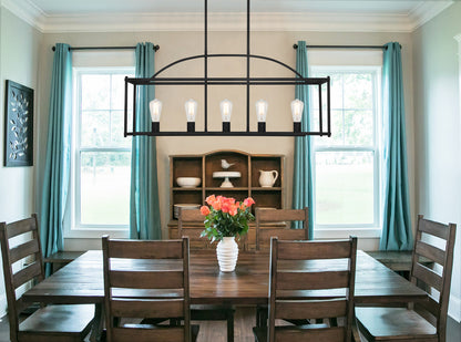 Savoy House Palladian 5-Light Linear Chandelier Satin Nickel