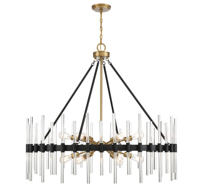Santiago 12-Light Chandelier in Matte Black