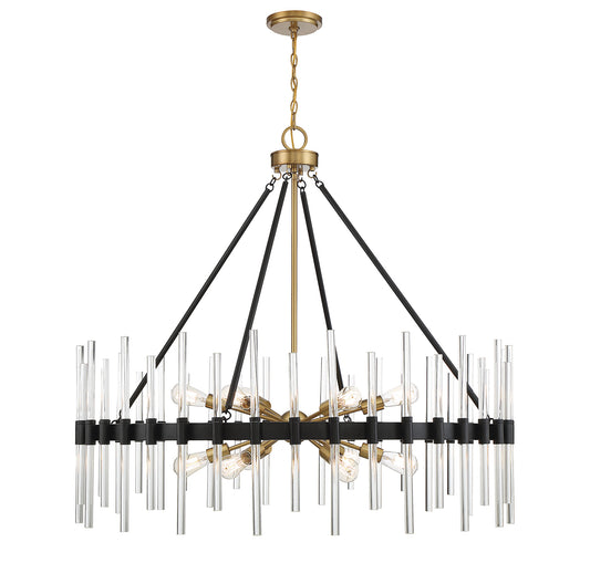 Santiago 12-Light Chandelier in Matte Black