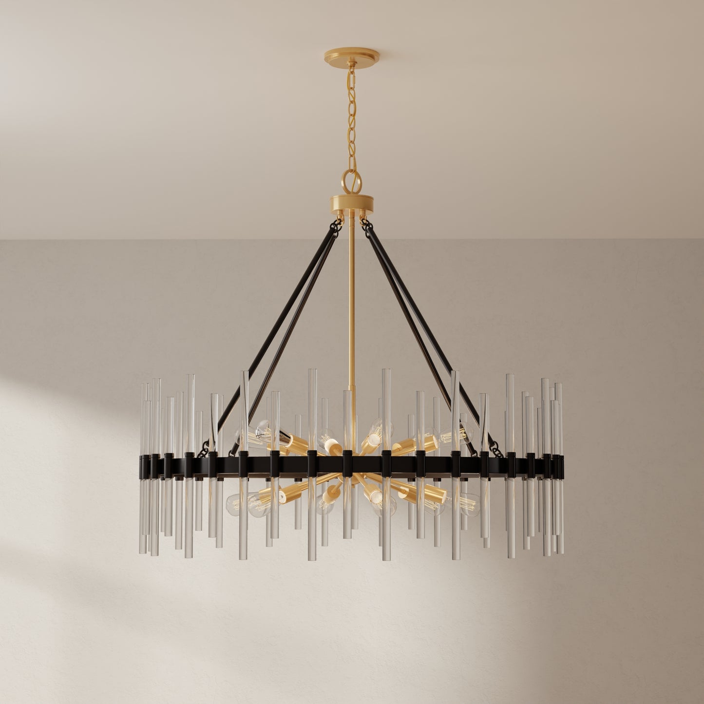 Santiago 12-Light Chandelier in Matte Black
