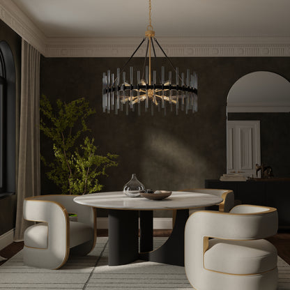 Santiago 12-Light Chandelier in Matte Black