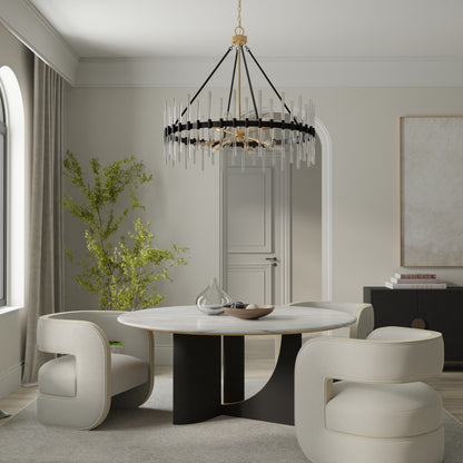 Santiago 12-Light Chandelier in Matte Black