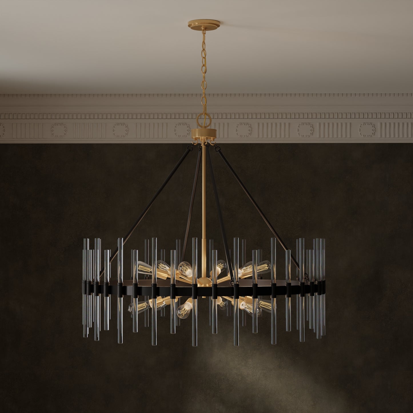 Santiago 12-Light Chandelier in Matte Black