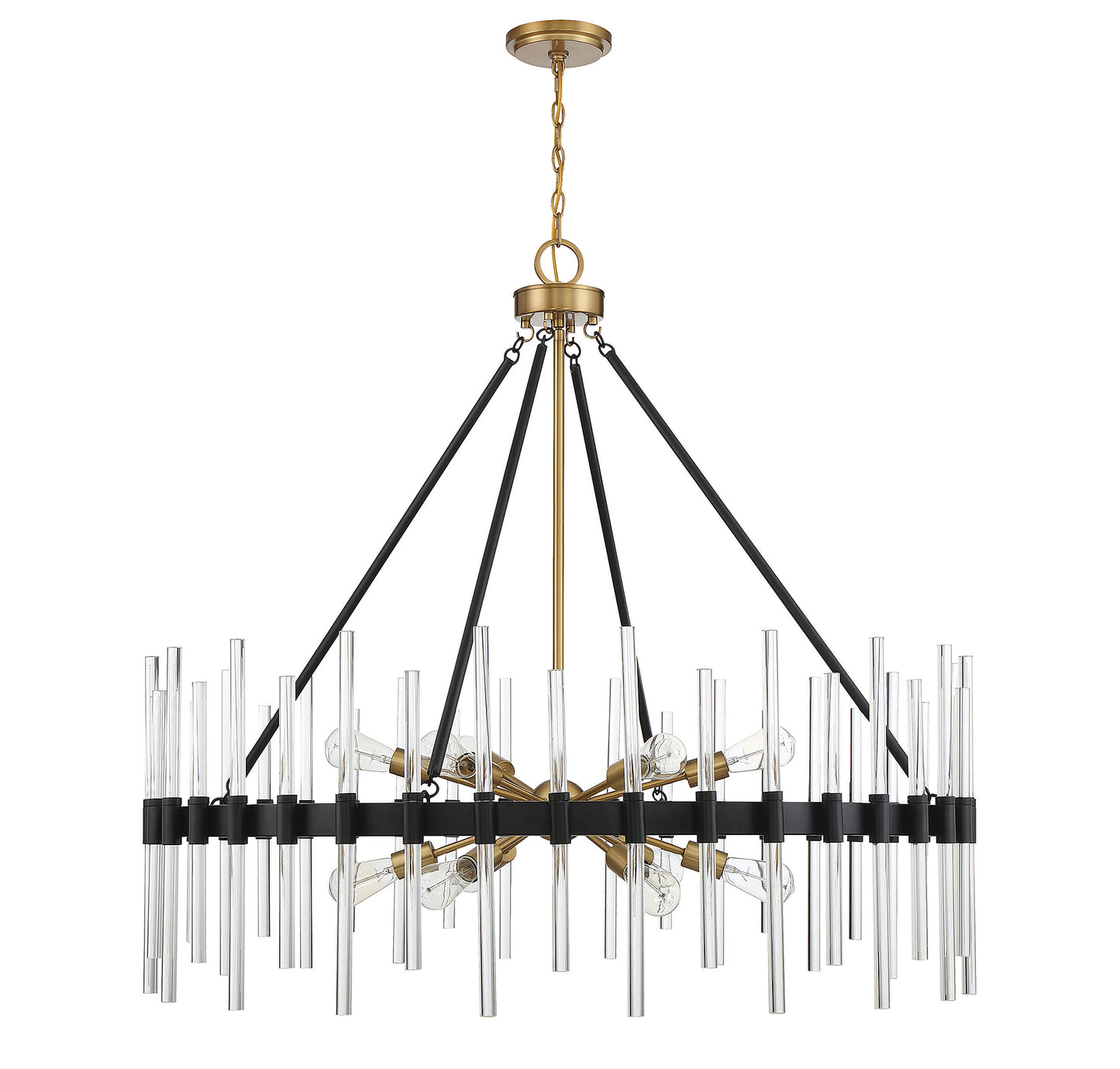 Santiago 12-Light Chandelier in Matte Black