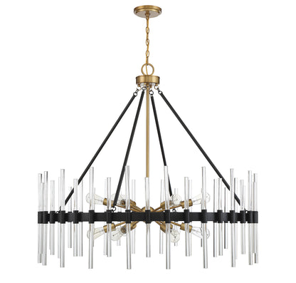 Santiago 12-Light Chandelier in Matte Black