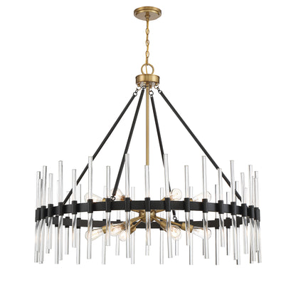 Santiago 12-Light Chandelier in Matte Black
