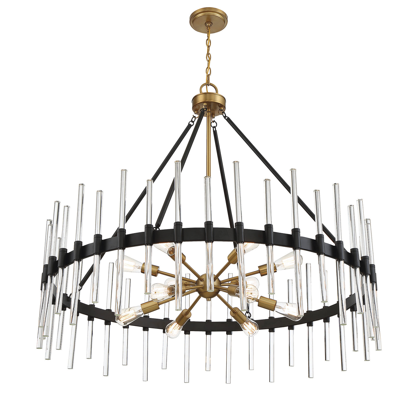 Santiago 12-Light Chandelier in Matte Black