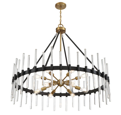 Santiago 12-Light Chandelier in Matte Black