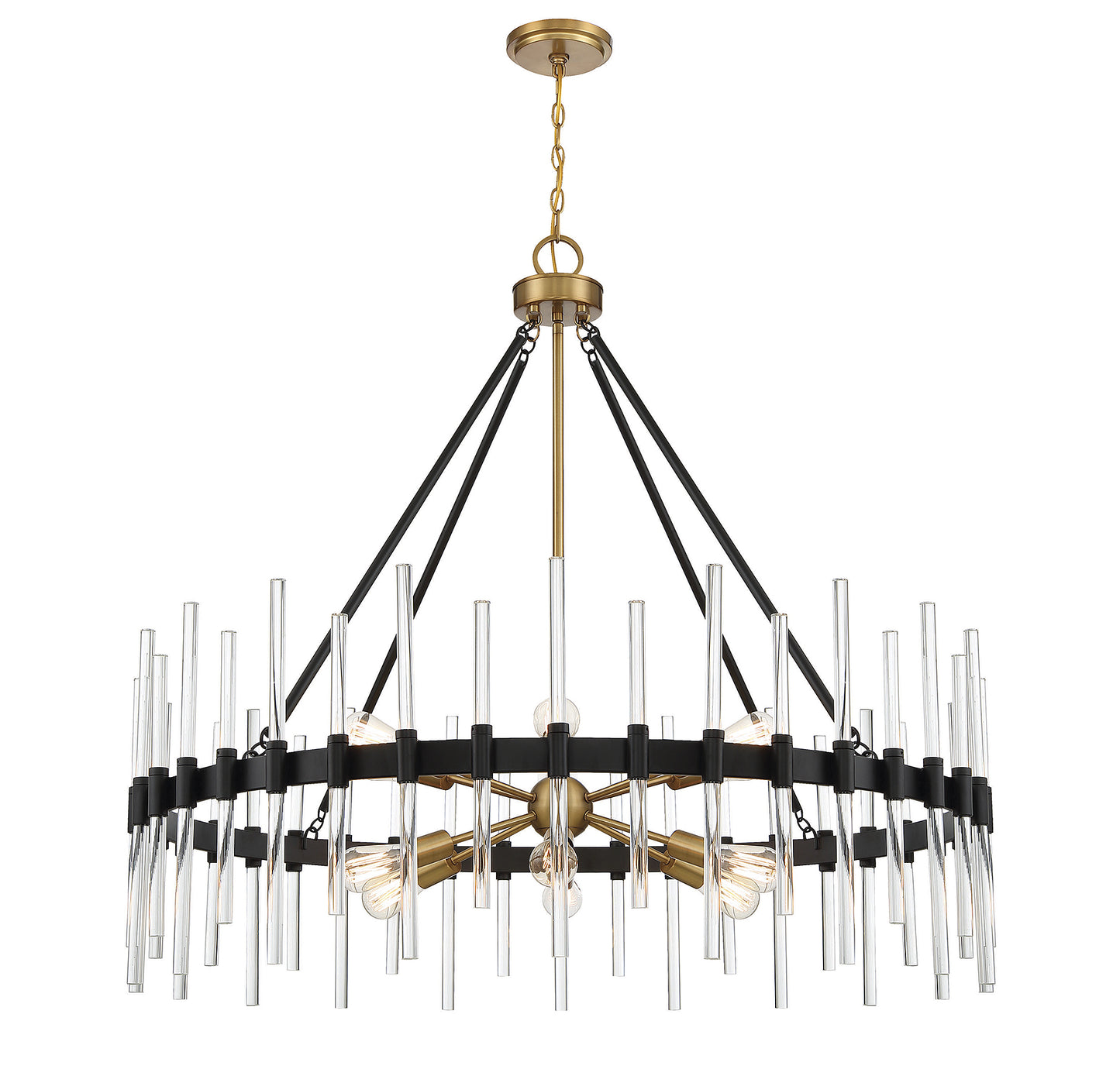 Santiago 12-Light Chandelier in Matte Black