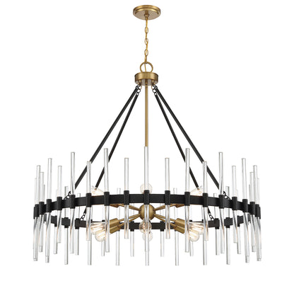 Santiago 12-Light Chandelier in Matte Black