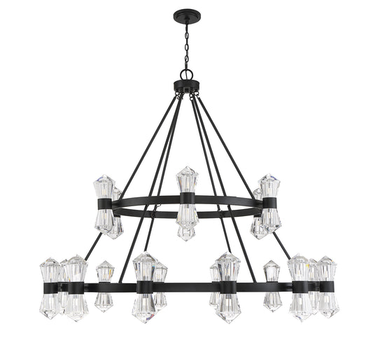 Dryden 36-Light Chandelier in Matte Black
