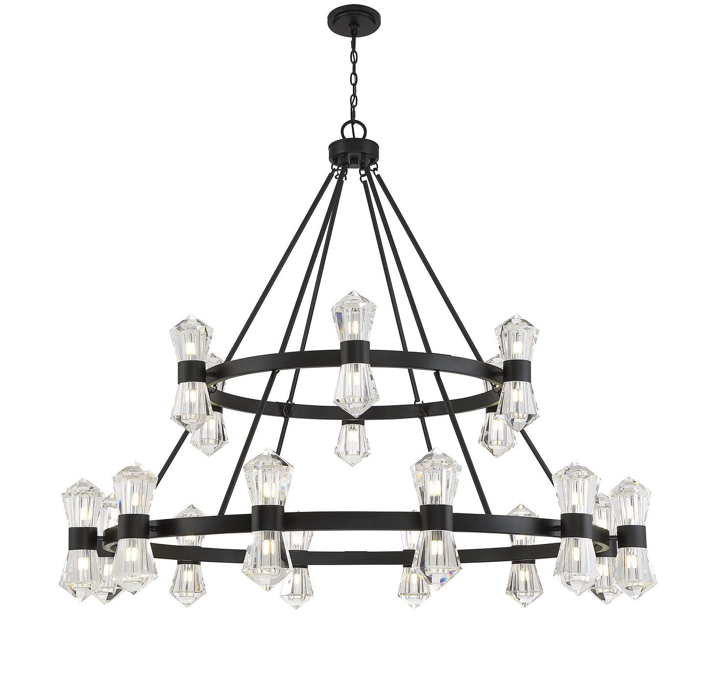Dryden 36-Light Chandelier in Matte Black