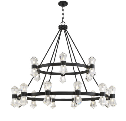Dryden 36-Light Chandelier in Matte Black