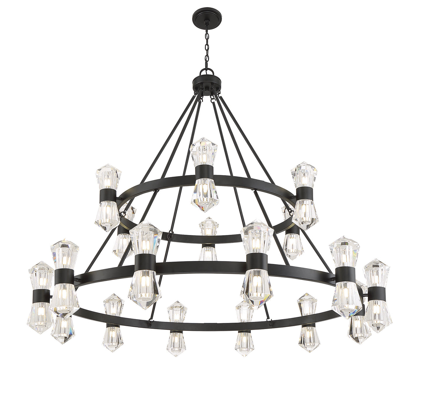 Dryden 36-Light Chandelier in Matte Black