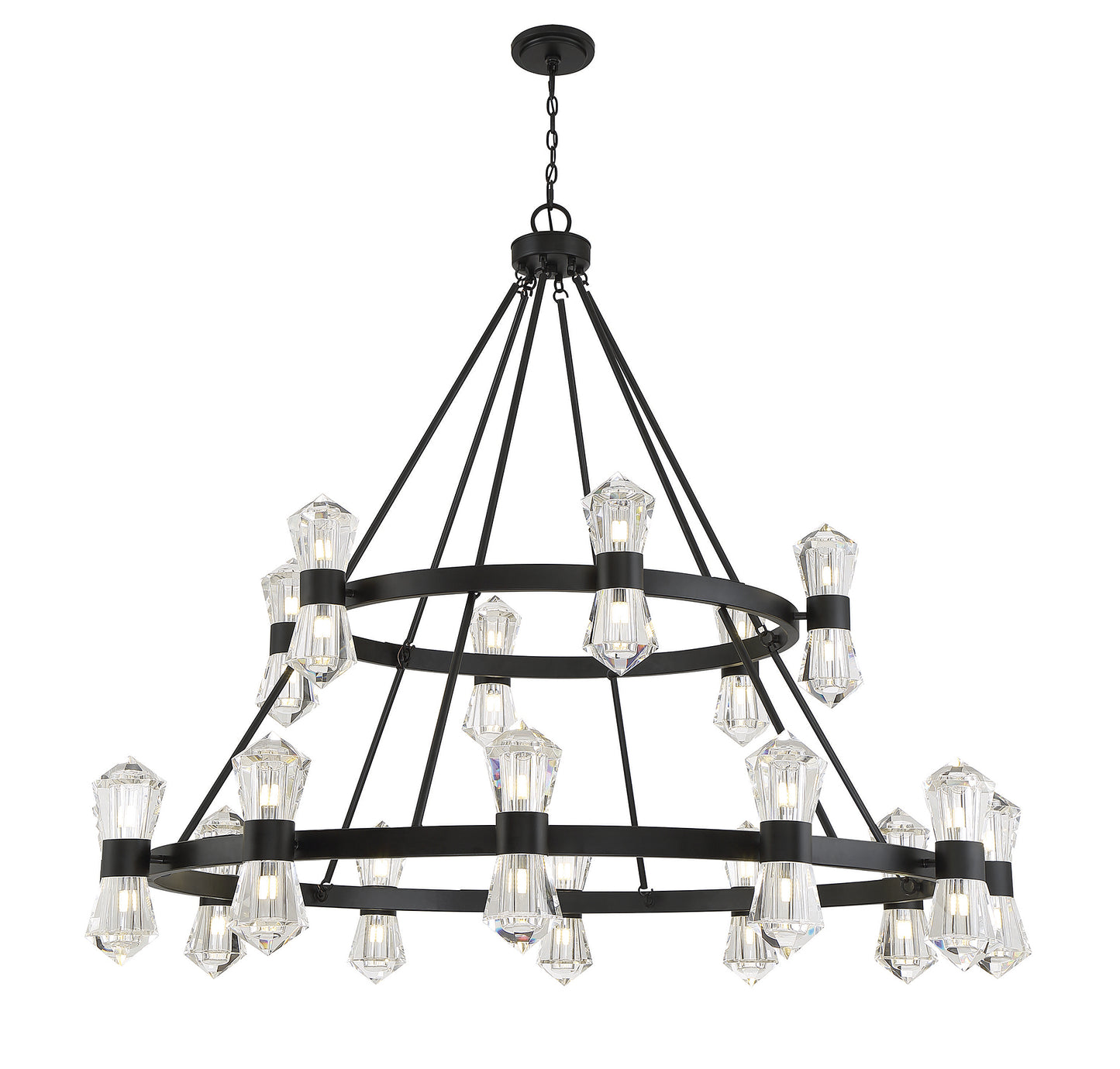 Dryden 36-Light Chandelier in Matte Black