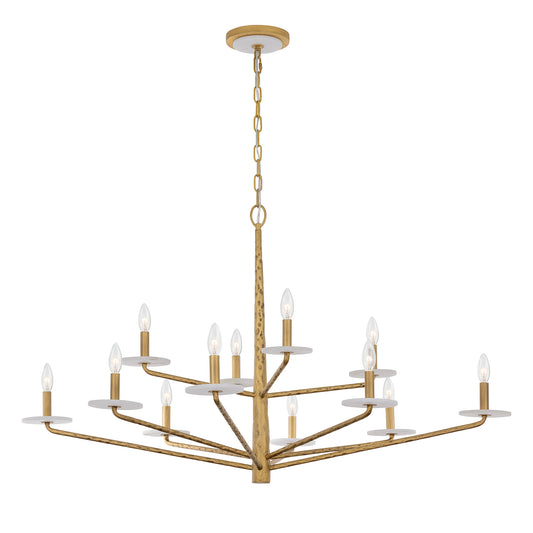 Savoy House Judi 12-Light Chandelier - Distressed Gold