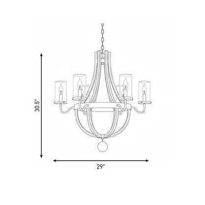 Eden 6-Light Outdoor Chandelier in Weathervane