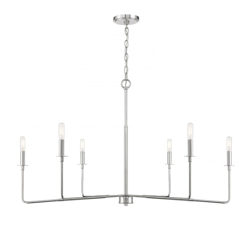 Savoy House Salerno 6-Light Chandelier Matte Black