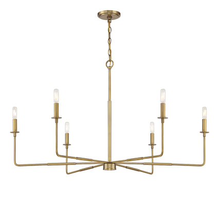 Salerno 6-Light Chandelier in Matte Black