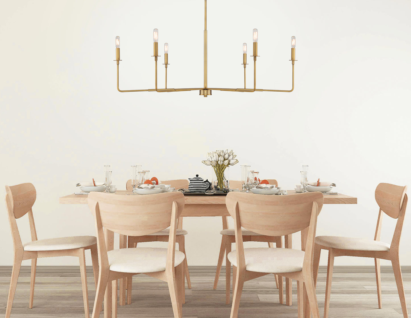Salerno 6-Light Chandelier in Matte Black